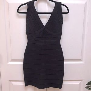 Herve Leger Plum Bandage Dress